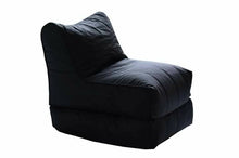 Load image into Gallery viewer, Black Sofa Cum Bed Beanbag