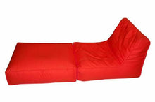 Load image into Gallery viewer, Red Sofa Cum Bed Beanbag
