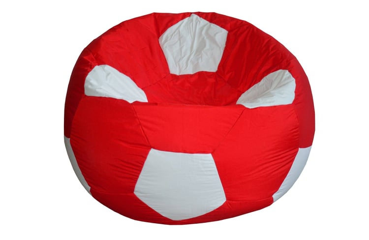 Red And White Football Beanbag