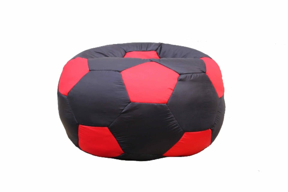 Black And Red Football Beanbag