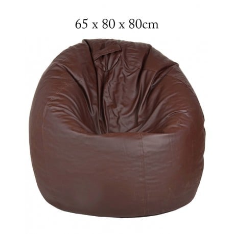 Comfy Leather Puffy Beanbag