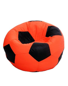 Orange And Black Football Beanbag