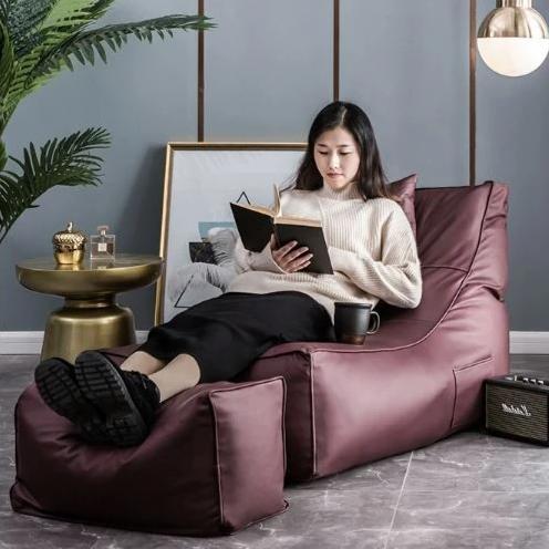 Mollismoons Lavender Bean Bag Chair Brown Fur Bean Bag Mollismoons